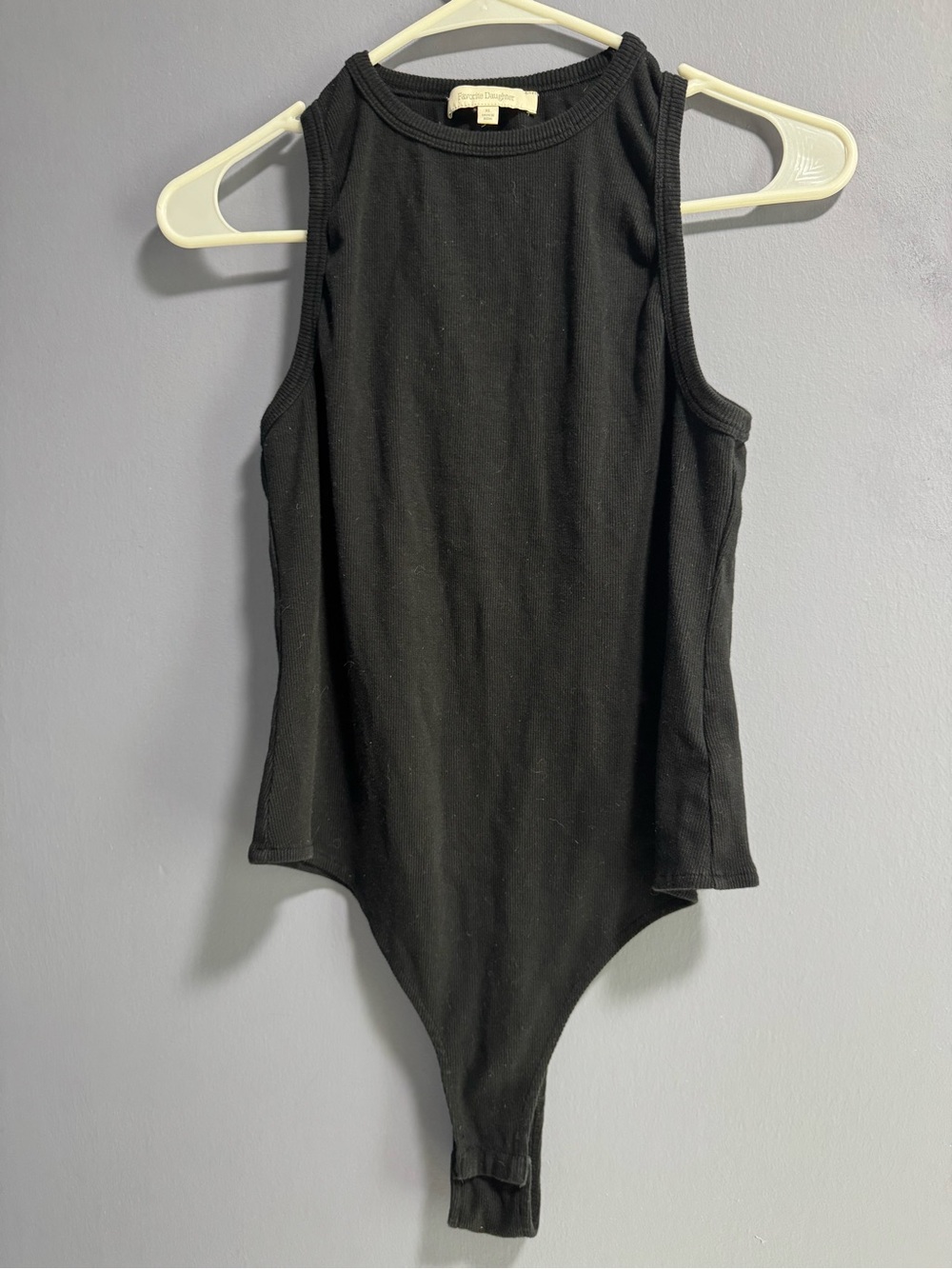 Favorite Daughter Black thong bodysuit xl